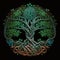 Mystical celtic tree of life in enchanting emerald hues, Generative AI