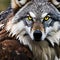 A mystical combination of a wolf and an eagle, embodying both the wild spirit and the soaring freedom of the skies2, Generative