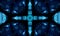 Mystical cross on a dark blue background mystical image different signs. Best background artwork for images and videos