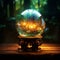 Mystical Crystal Ball in Enchanting Art Style