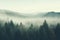 Mystical Dawn: Foggy Forest Landscape Captured in Hipster Style