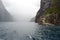 Mystical day during cruising in Milford Sound