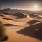 A mystical desert oasis with glowing sand dunes1