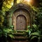 Mystical Doorway in Lush Forest