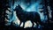 Mystical Forest Guardian: Captivating Wolf Patronus Amidst Enchanting Woods