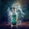 Mystical Genie Lamp: Captivating Smoke of Enchantment