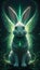 Mystical Green Rabbit, Generated with AI