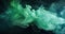 Mystical Green Smoke in Space with Intricate Underwater Style AI Generated