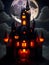 mystical halloween castle ai generated