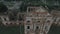 Mystical Interior, ruins of facade of an abandoned ruined building of an ancient castle 18th century.