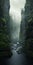 Mystical Karst Canyon: Dark Surrealism In Green 8k Environmental Portraiture