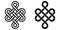 Mystical knot of longevity and health, Feng Shui luck sign, vector infinity knot, tattoo of the symbol health of