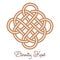 Mystical knot of longevity and health, a sign of good luck Feng Shui, infinity knot, health symbol tattoo.