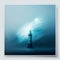 Mystical Lighthouse. A minimalist lighthouse land, generative AI