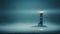 Mystical Lighthouse. A minimalist lighthouse land, generative AI