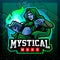 Mystical mage mascot. esport logo design
