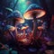 Mystical, magic mushrooms, AI generative