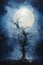 Mystical Moonlit Forest: A Hauntingly Beautiful Night Sky