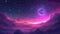 Mystical Moonlit Sky: AI-Generated Purple Gradient Phone Wallpaper Featuring Stars & Clouds