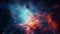Mystical Nebula Wallpaper: Dreamy Crimson And Azure Universe