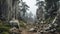 Mystical Pine Grove: Surrealist Fantasy Landscapes With Gothic Undertones