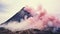 Mystical Pink Smoke Volcano In Thailand: Retro Filters And Analog Film Photography