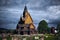 Mystical place, Heddal stave church, Norway. Largest stave church in Norway. Heddal Stavkirke in Notodden, beautifull turistic
