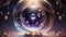 Mystical Reflections A Captivating Crystal Ball.AI Generated