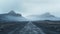Mystical Road: Hyper-detailed Photography Of Iceland\\\'s Foggy Badlands