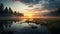 Mystical Sunrise Over Marsh: Unreal Engine Photo-realistic Landscape