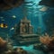 A mystical underwater city, with ruins and sea creatures, creating a sense of awe and wonder3