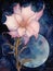 Mystical Watercolor Moonflower Blossoming Under Subtle Moonlight AI Generated