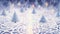 Mystical Watercolor Snowcovered Christmas Maze with Twinkling Lights AI Generated