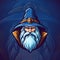 Mystical Wizard Logo: Stunning Illustration for Competitive Gaming Teams