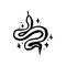 Mysticism witchcraft occult hand drawn snake illustration set