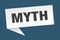 myth banner. myth speech bubble.