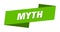 myth banner template. ribbon label sign. sticker