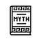 myth book ancient greece line icon vector illustration