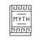 myth book ancient greece line icon vector illustration