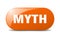 myth button. sticker. banner. rounded glass sign