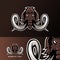 Myth mammoth elephant mascot sport esport logo template