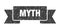 myth ribbon. myth grunge band sign.