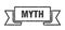 myth ribbon. myth grunge band sign.