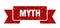 myth ribbon. myth grunge band sign.