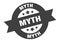 myth sign. round ribbon sticker. isolated tag