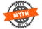 Myth stamp. myth grunge round sign.