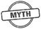 myth stamp. myth round vintage grunge label.