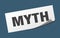 myth sticker. myth square isolated sign.