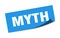 myth sticker. myth square isolated sign.