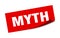 myth sticker. square isolated label sign. peeler